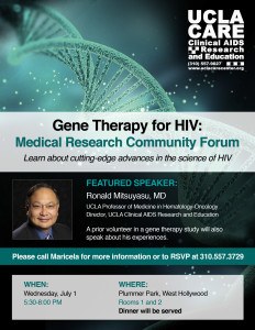 Gene Therapy for HIV Flyer