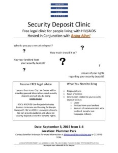 Security Deposit Clinic Flyer